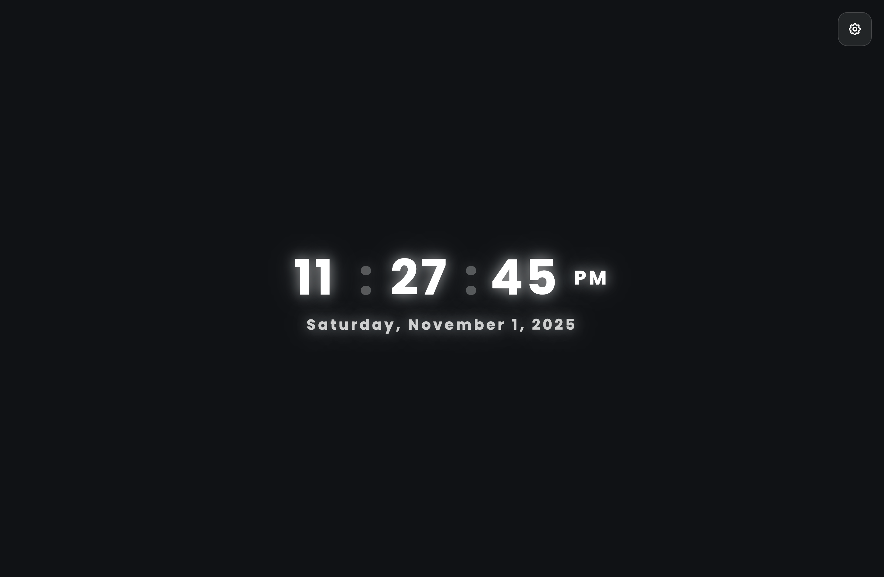 Digital Clock website preview