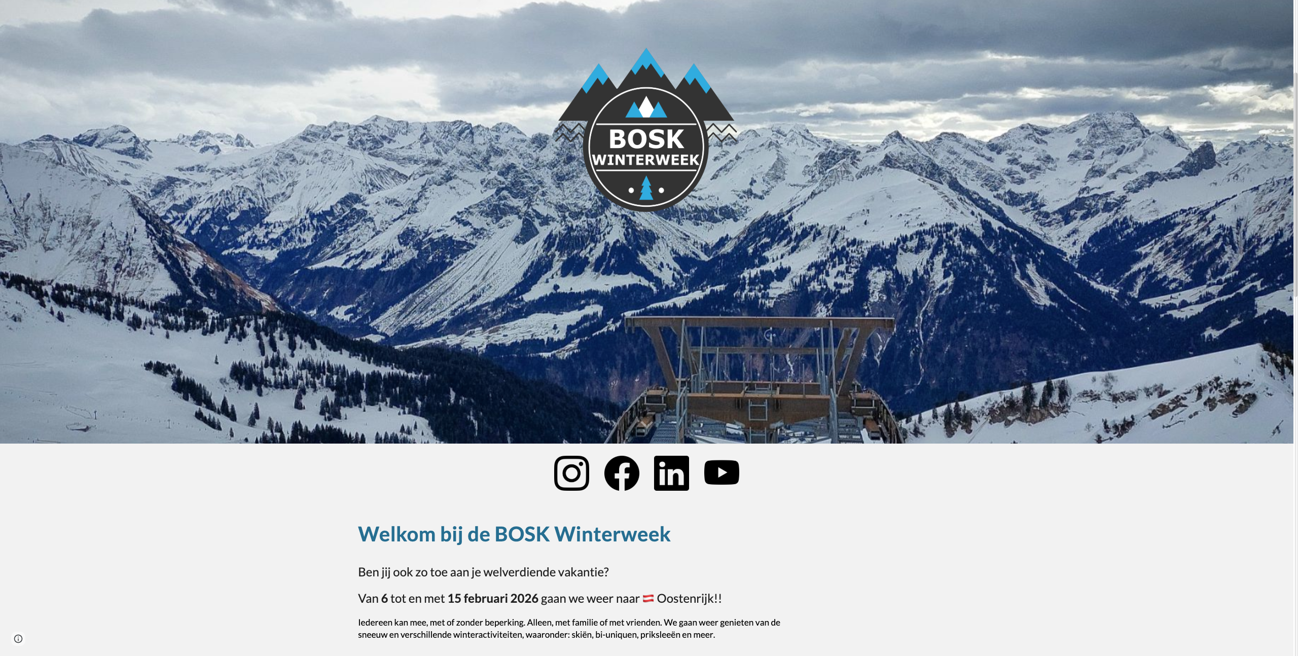 BOSK Winterweek website preview